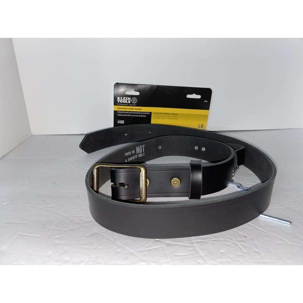 Klein Tools 5207L Electrician's Leather Tool Belt, 38-Inch-46-Inch